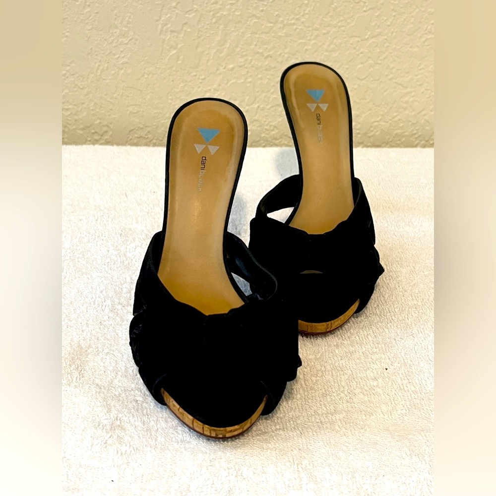 Elegant Black Heeled Mules